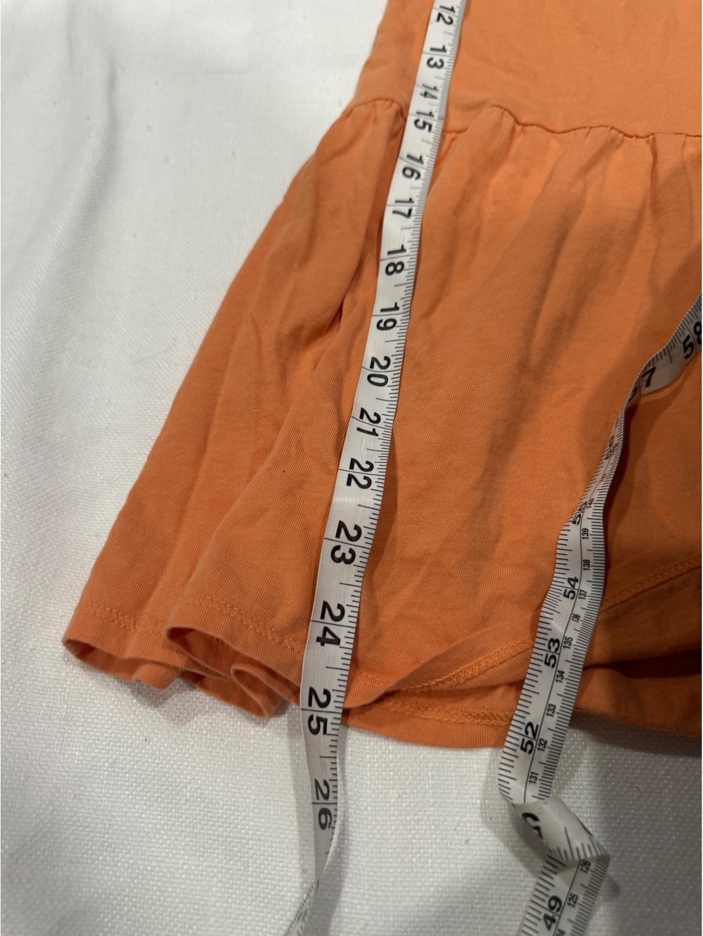 J.Crew Orange Tiered Mini Dress Keyhole Tie 100% Cotton Flutter Sleeve Small - Picture 8 of 8